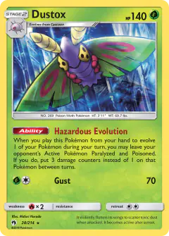 Dustox 28/214 Rare card from Lost Thunder