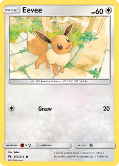 Eevee 155/214 Common card from Lost Thunder