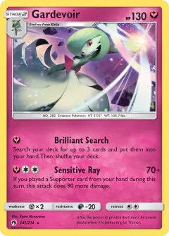 Gardevoir 141/214 Rare Holo card from Lost Thunder