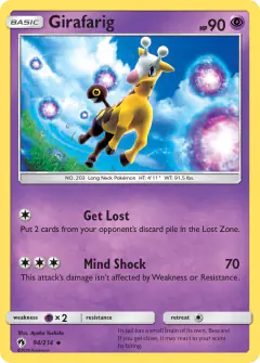 Girafarig 94/214 Uncommon card from Lost Thunder