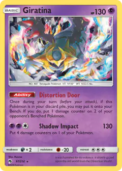Giratina 97/214 Rare Holo card from Lost Thunder