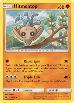 Hitmontop 113/214 Uncommon card from Lost Thunder