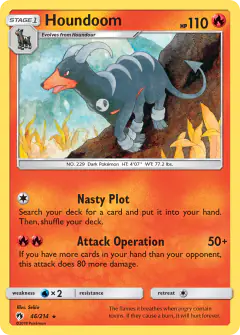 Houndoom 46/214 Rare card from Lost Thunder