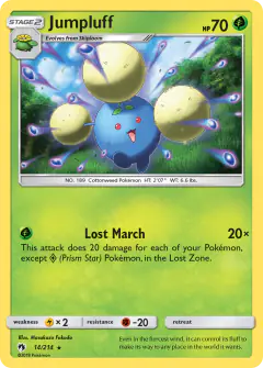 Jumpluff 14/214 Rare Holo card from Lost Thunder