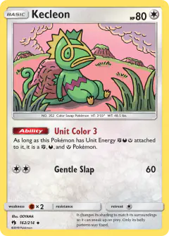 Kecleon 162/214 Uncommon card from Lost Thunder