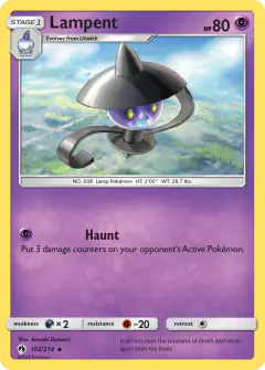 Lampent 102/214 Uncommon card from Lost Thunder
