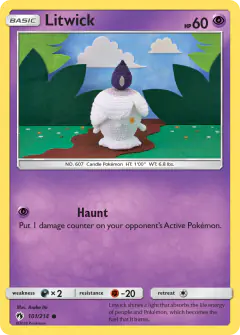 Litwick 101/214 Common card from Lost Thunder