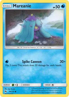 Mareanie 68/214 Common card from Lost Thunder