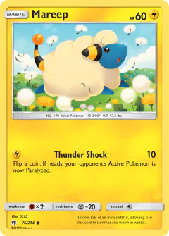 Mareep 76/214 Common card from Lost Thunder