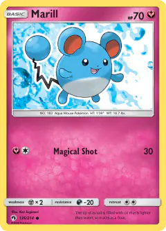 Marill 135/214 Common card from Lost Thunder