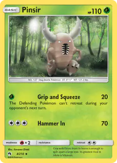 Pinsir 4/214 Uncommon card from Lost Thunder