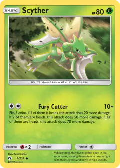 Scyther 3/214 Common card from Lost Thunder
