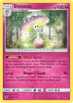 Shiinotic 148/214 Uncommon card from Lost Thunder