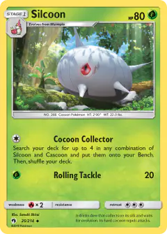 Silcoon 25/214 Uncommon card from Lost Thunder