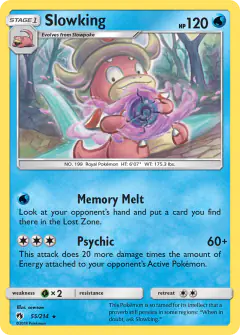 Slowking 55/214 Rare card from Lost Thunder