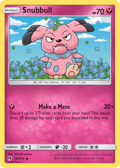 Snubbull 137/214 Common card from Lost Thunder