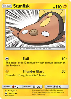 Stunfisk 83/214 Common card from Lost Thunder
