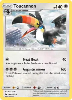 Toucannon 166/214 Rare card from Lost Thunder