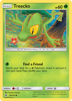 Treecko 20/214 Common card from Lost Thunder