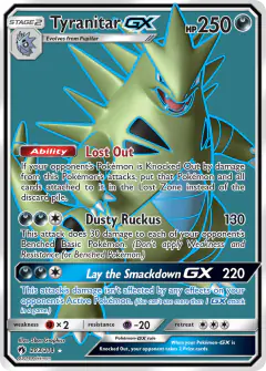 Tyranitar-GX 203/214 Rare Ultra card from Lost Thunder