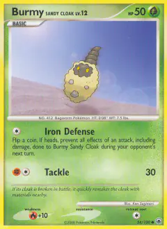 Burmy Sandy Cloak 54/100 Common card from Majestic Dawn