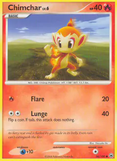 Chimchar 56/100 Common card from Majestic Dawn
