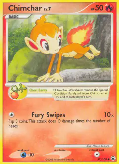 Chimchar 57/100 Common card from Majestic Dawn