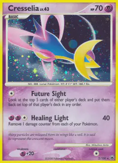 Cresselia 2/100 Rare Holo card from Majestic Dawn