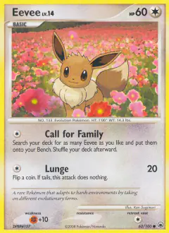 Eevee 62/100 Common card from Majestic Dawn