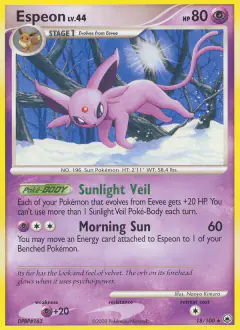 Espeon 18/100 Rare card from Majestic Dawn
