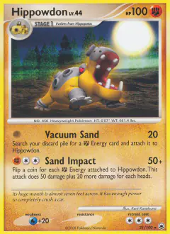 Hippowdon 21/100 Rare card from Majestic Dawn