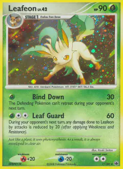 Leafeon 7/100 Rare Holo card from Majestic Dawn