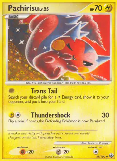 Pachirisu 43/100 Uncommon card from Majestic Dawn