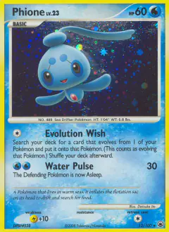 Phione 12/100 Rare Holo card from Majestic Dawn