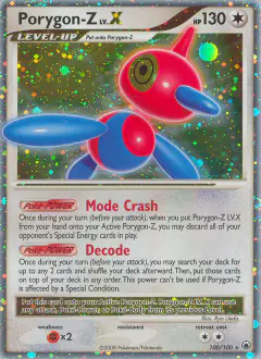 Porygon-Z LV.X 100/100 Rare Holo LV.X card from Majestic Dawn