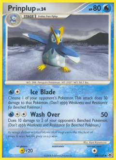 Prinplup 44/100 Uncommon card from Majestic Dawn