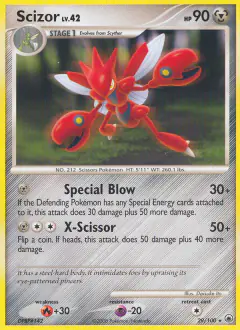 Scizor 29/100 Rare card from Majestic Dawn