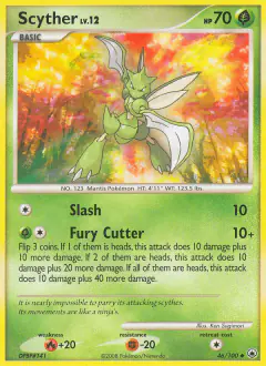 Scyther 46/100 Uncommon card from Majestic Dawn