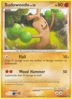 Sudowoodo 48/100 Uncommon card from Majestic Dawn