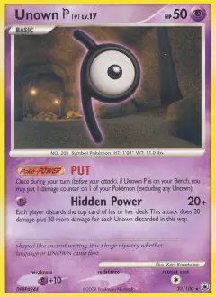 Unown [P] 33/100 Rare card from Majestic Dawn