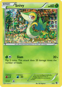 Snivy 1/12 card from McDonald's Collection 2011