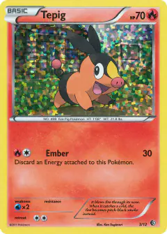 Tepig 3/12 card from McDonald's Collection 2011