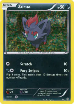 Zorua 9/12 card from McDonald's Collection 2011