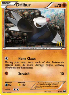 Drilbur 8/12 card from McDonald's Collection 2012