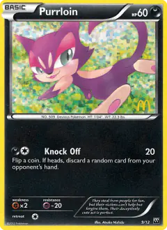 Purrloin 9/12 card from McDonald's Collection 2012