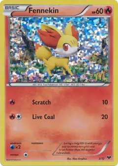 Fennekin 3/12 card from McDonald's Collection 2014
