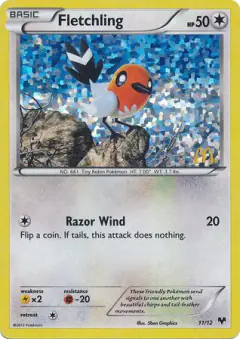 Fletchling 11/12 card from McDonald's Collection 2014