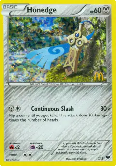 Honedge 7/12 card from McDonald's Collection 2014