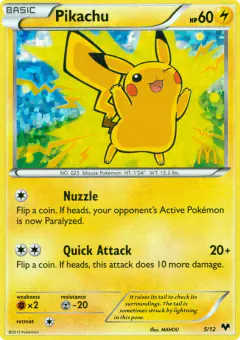 Pikachu 5/12 card from McDonald's Collection 2014
