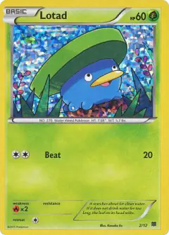 Lotad 2/12 card from McDonald's Collection 2015
